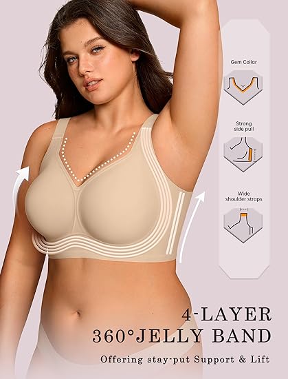 Jelly Bra Plus Size Supportive Seamless Bras
